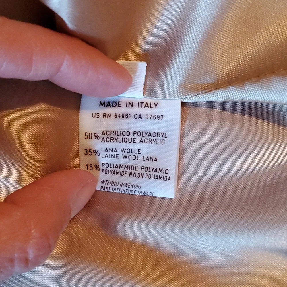 Vintage Sisley Relaxed Elegance yellow wool blazer made in Italy size M - Picture 6 of 13